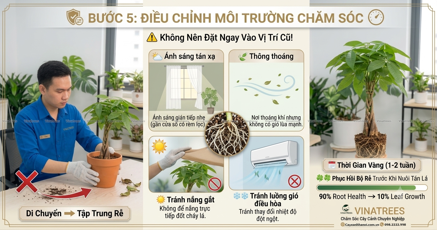 Điều chỉnh môi trường chăm sóc cây kim ngân