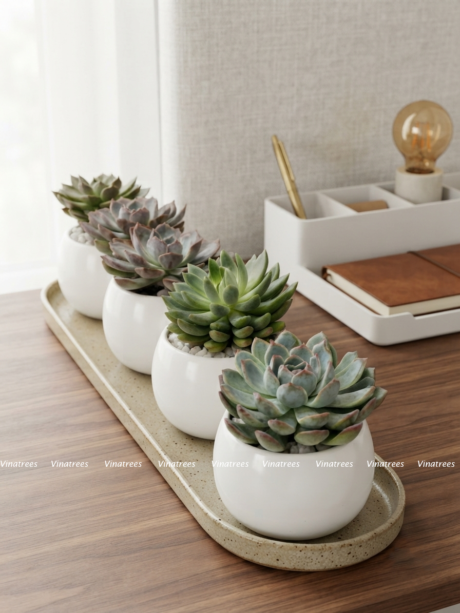 Vinatrees cung cấp dịch vụ cho thuê cây và chăm sóc cây sen đá tại Hà Nội