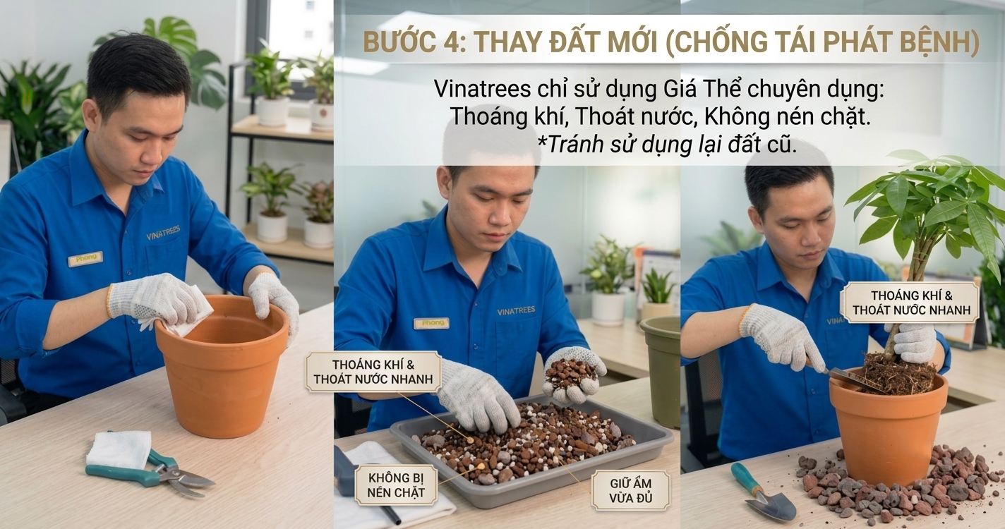 Thay đất mới