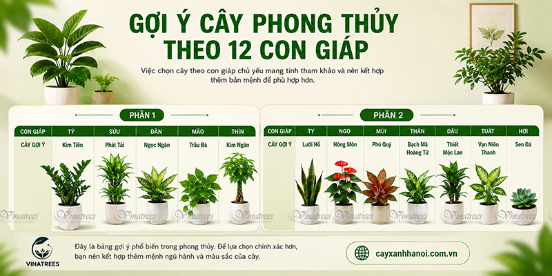 12 Loại Cây Phong Thủy Theo Tuổi Giúp Thu Hút Tài Lộc, May Mắn Và Bình An